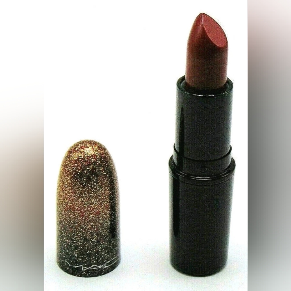 MAC COSMETICS CHILI 602 LIPSTICK MATTE LIP COLOR GLITTER CAP FULL SIZE NEW